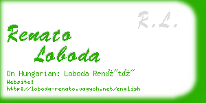 renato loboda business card